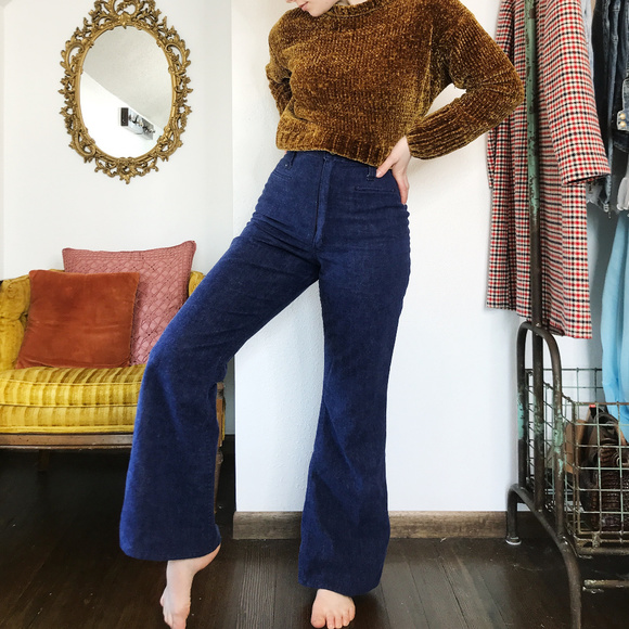 Vintage Denim - Vintage High Rise Brushed Cotton Wrangler Flares